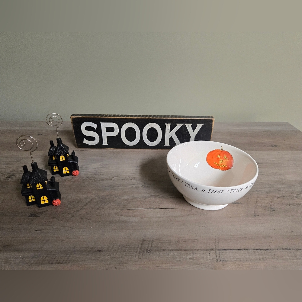 Rae Dunn by Magenta trick or treat bowl